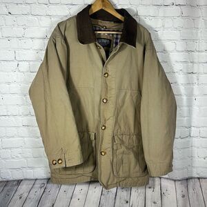 Sunny’s Basix Mens Canvas Insulated Barn Chore Coat Jacket Size Small S Flannel